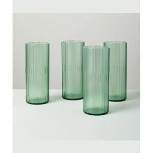 4pk 16.6oz Textured Acrylic Tall Tumblers Green - Hearth & Hand Magnolia